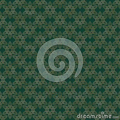 Gold Celtic Knot Seamless Pattern Stock Photo