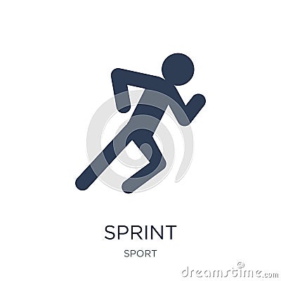 sprint icon. Trendy flat vector sprint icon on white background Vector Illustration