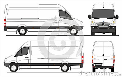 Mercedes Sprinter Van LWB Stock Photo