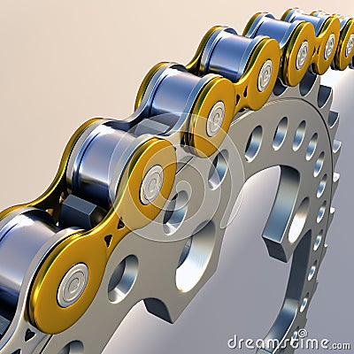 Sprockets and Chain Stock Photo