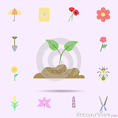 Sprout colored icon. Universal set of nature for website design and development, app development Stock Photo