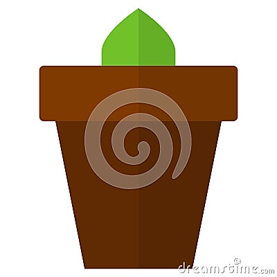 Sprout in Pot icon, vector illustration Vector Illustration