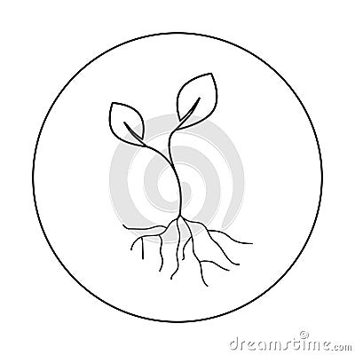 Sprout vector icon, small plant Vector Illustration
