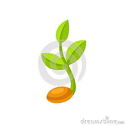 Sprouting seed illustration Vector Illustration