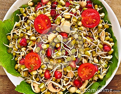 Sprouts- mung beans/green gram Stock Photo