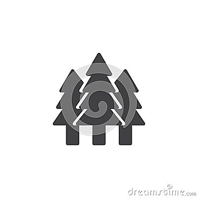 Spruce forest icon vector Vector Illustration