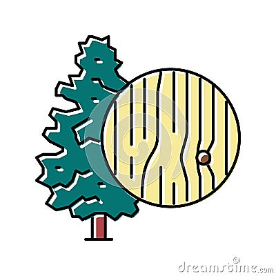 spruce wood color icon vector illustration Vector Illustration