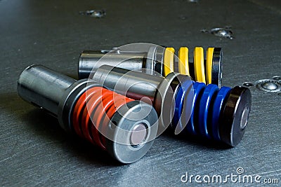 Sprung metal punches Stock Photo