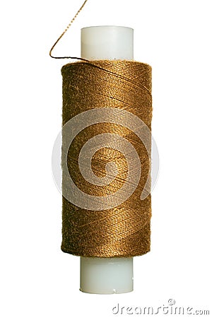 Spun polyester sewing thread Stock Photo