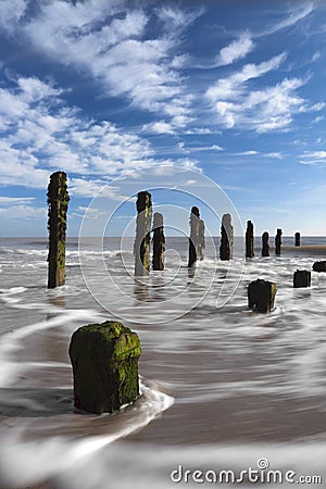 Spurn Point and North Sea Stock Photo