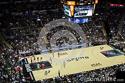 Spurs Rockets NBA game Editorial Stock Photo