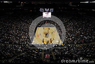 Spurs vs. Warriors arena view Editorial Stock Photo