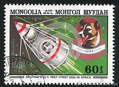 Sputnik 2 and Laika Editorial Stock Photo