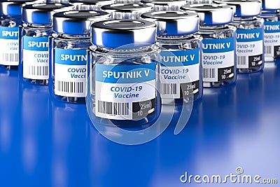 Sputnik V vaccination against COVID-19 Editorial Stock Photo