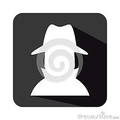 Spy avatar isolated icon Vector Illustration