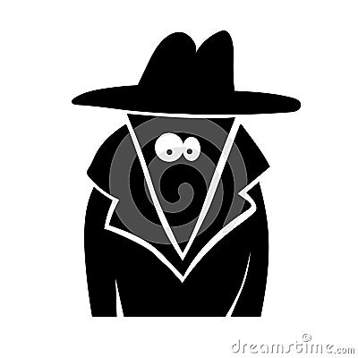 Spy hacker clipart Vector Illustration