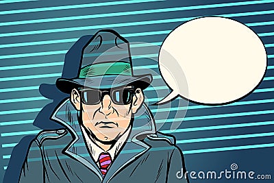 Spy secret agent Vector Illustration