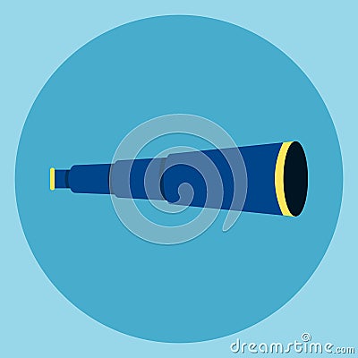 Spyglass Icon Business Foresight Concept Vector Illustration