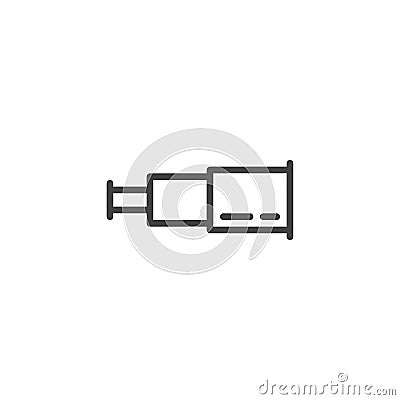 Spyglass outline icon Vector Illustration