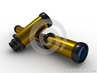 Spyglass pirate Scope Monocular Stock Photo