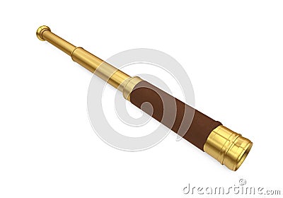 Spyglass Telescope Isolated Stock Photo