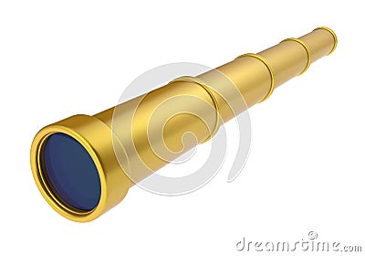 Spyglass Telescope Isolated Stock Photo