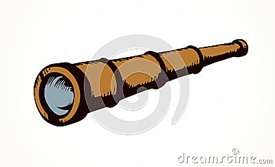 Spyglass. Vector drawing Vector Illustration