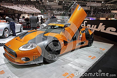 Spyker C8 Roadster - 2010 Geneva Motor Show Editorial Stock Photo
