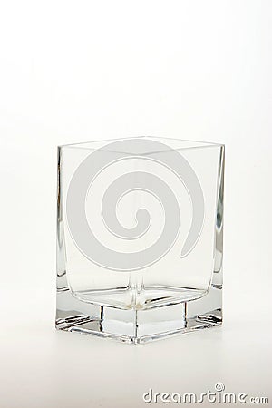 A sqare glass tumbler Stock Photo