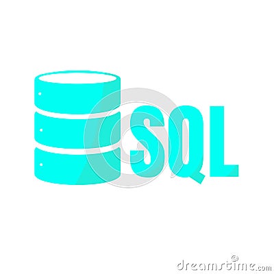 SQL Database Icon Logo Design UI or UX App Vector Illustration