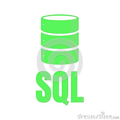 SQL Database Icon Logo Design UI or UX App Vector Illustration