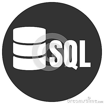 SQL Database Icon Logo Design UI or UX App Vector Illustration