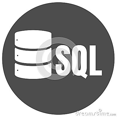 SQL Database Icon Logo Design UI or UX App Vector Illustration