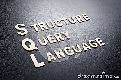 SQL Structure Query Language Stock Photo