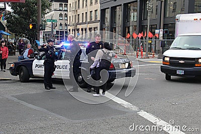 Squad car Editorial Stock Photo