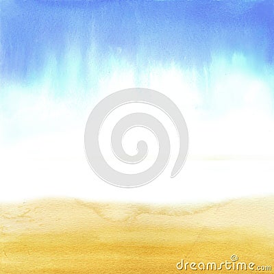 Square abstract watercolor gradients blue and yellow Stock Photo