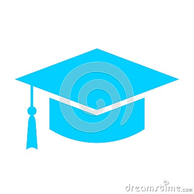 Square academic cap vector icon Vector Illustration