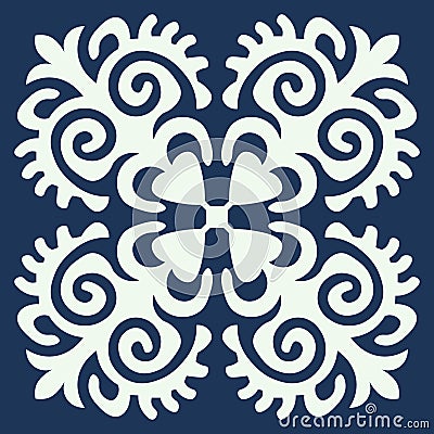 Seamless Asian pattern of the nomads of Central Asia and Kazakhstan Vector Illustration
