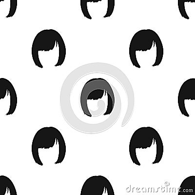 Square.Back hairstyle single icon in black style vector symbol stock illustration web. Vector Illustration