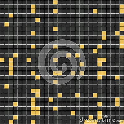 Square background mosaic, ceramics. Abstract pixels. Ceramic tiles. Wall texture. Texture for tiles Stock Photo