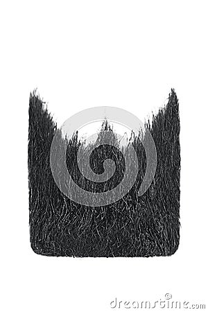 Square black beard isolated on white. Men`s fashion Cartoon Illustration