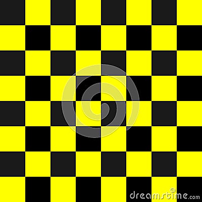 Square black and yellow for background, seamless checker yellow and black pattern Vector Illustration