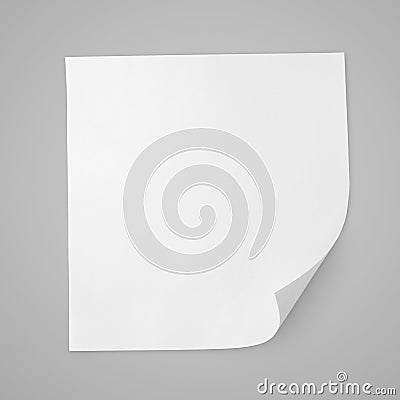 Square blank sheet of white paper Stock Photo