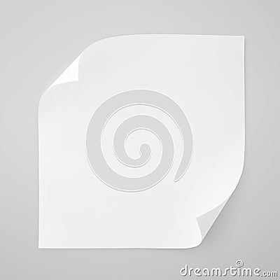 Square blank sheet of white paper Stock Photo