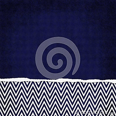 Square Blue and White Zigzag Chevron Torn Grunge Textured Background Stock Photo