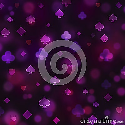 Square blurred playing card symbols background Stock Photo