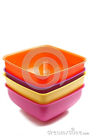 Square bowl set Stock Photo