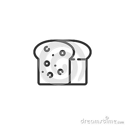 Square Bread line icon Vector Illustration