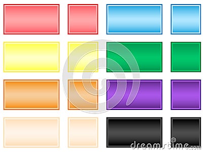 Square buttons Vector Illustration