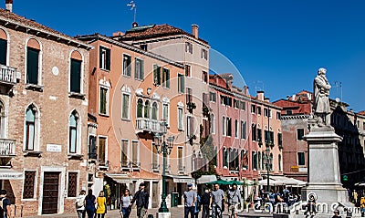 The Square Campo Santo Stefano Editorial Stock Photo